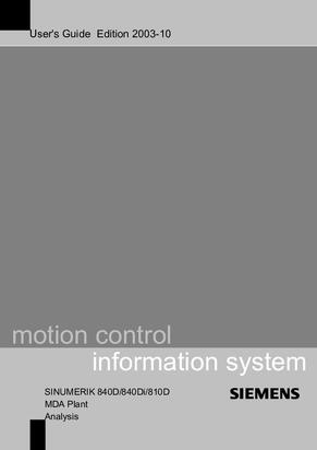 User's Guide MDA Plant Analysis