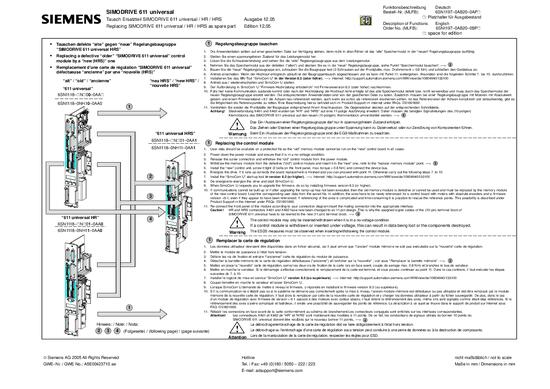 HR/HRS Replacing as spare part