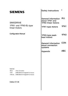 Configuration Manual Linear Motors 1FN1/1FN3-SL