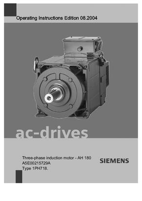 Operating Instructions Three-phase servomotor 1PH718