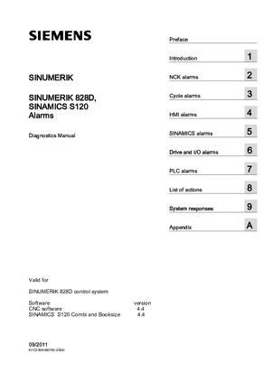 SINUMERIK 828D, SINAMICS S120 Alarms