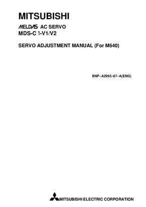 SERVO ADJUSTMENT MANUAL (For M640)