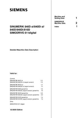 Detailed Maschine Data Description