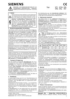 Operating Instructions Three-phase servomotors 1FT5 06 - 13
