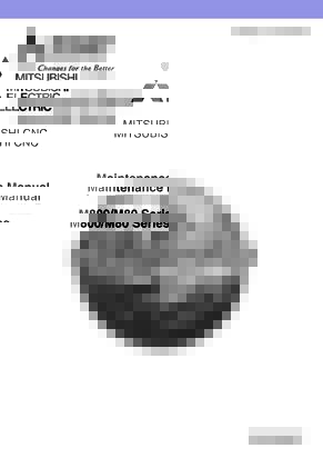 Maintenance Manual Mitsubishi M800/M80 Series