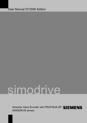 User Manual Absolute value encoder with PROFIBUS-DP