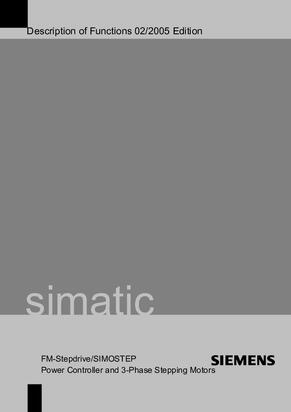 Functional description FM-STEPDRIVE/SIMOSTEP